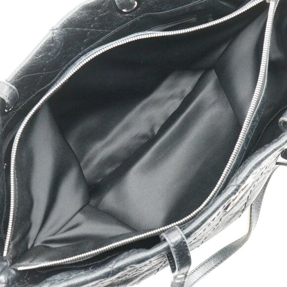 CHANEL Black Leather Coco Mark Tote Bag - Picture 7 of 12